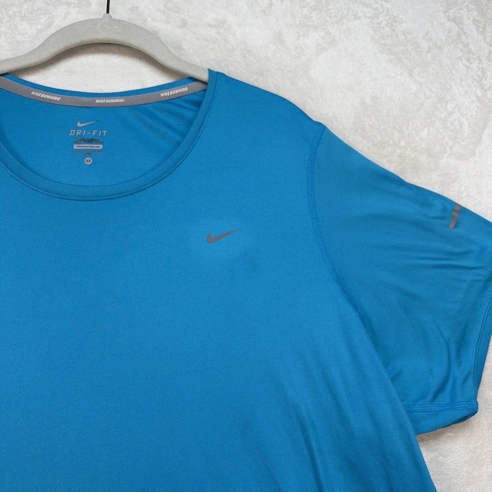 Nike Dri-FIT Running Shirt Men's‎ 3XL Blue Athletic Performance Workout Tee